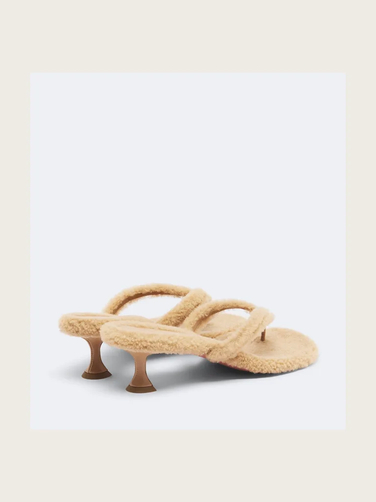 Juliette shearling thong sandals