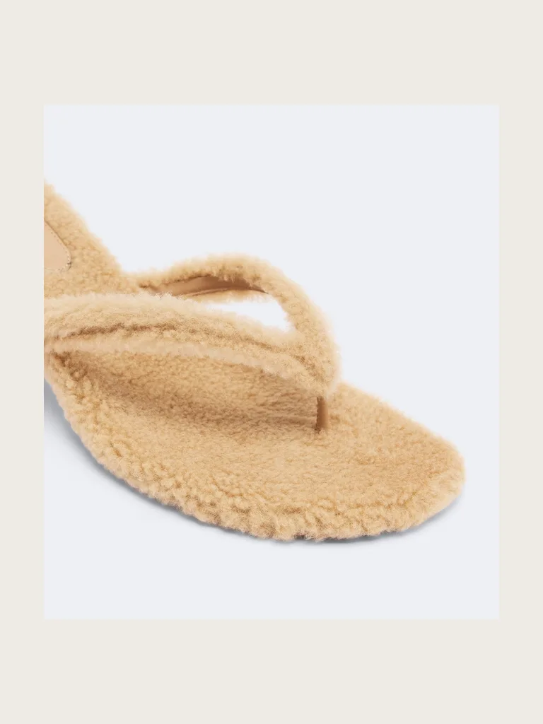 Juliette shearling thong sandals