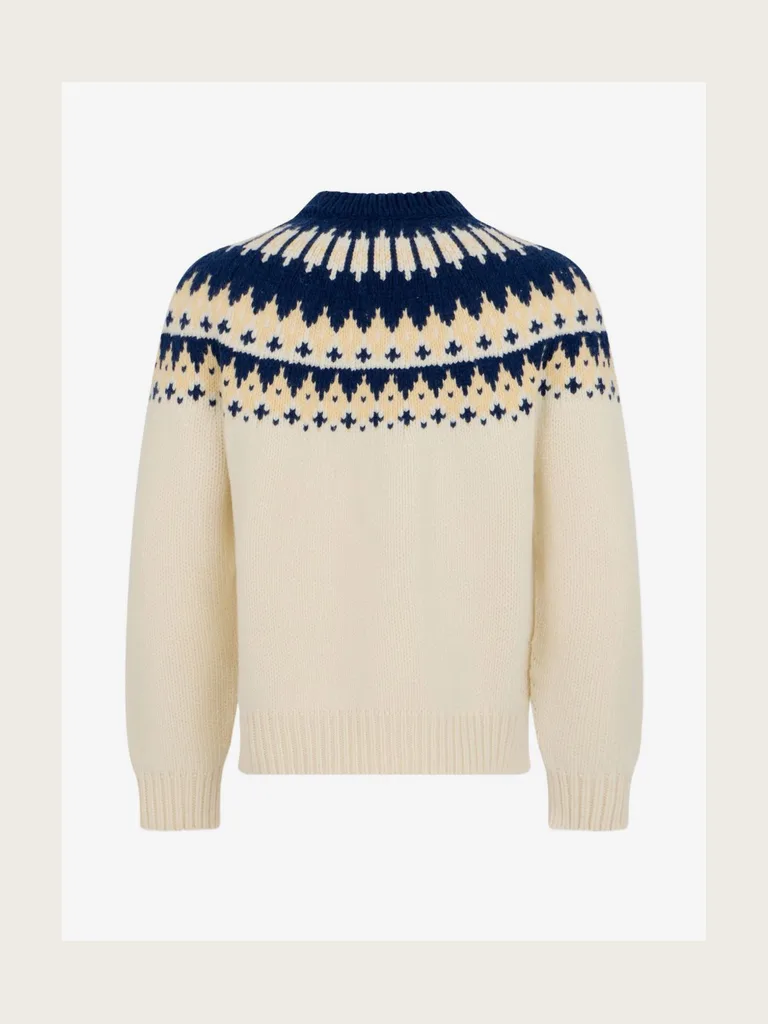 Hybrid Chevron Jacquard pullover