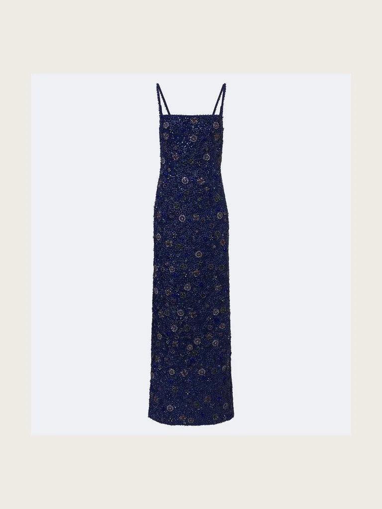 Crystal Midnight sequined silk gown
