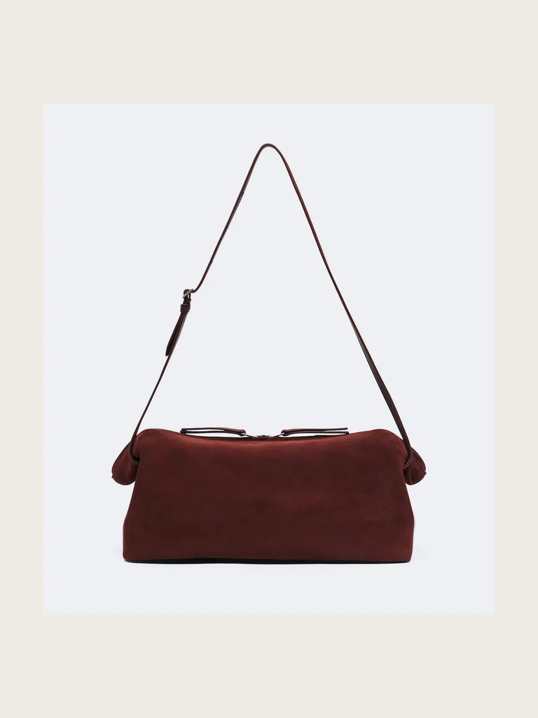 Kenza suede shoulder bag