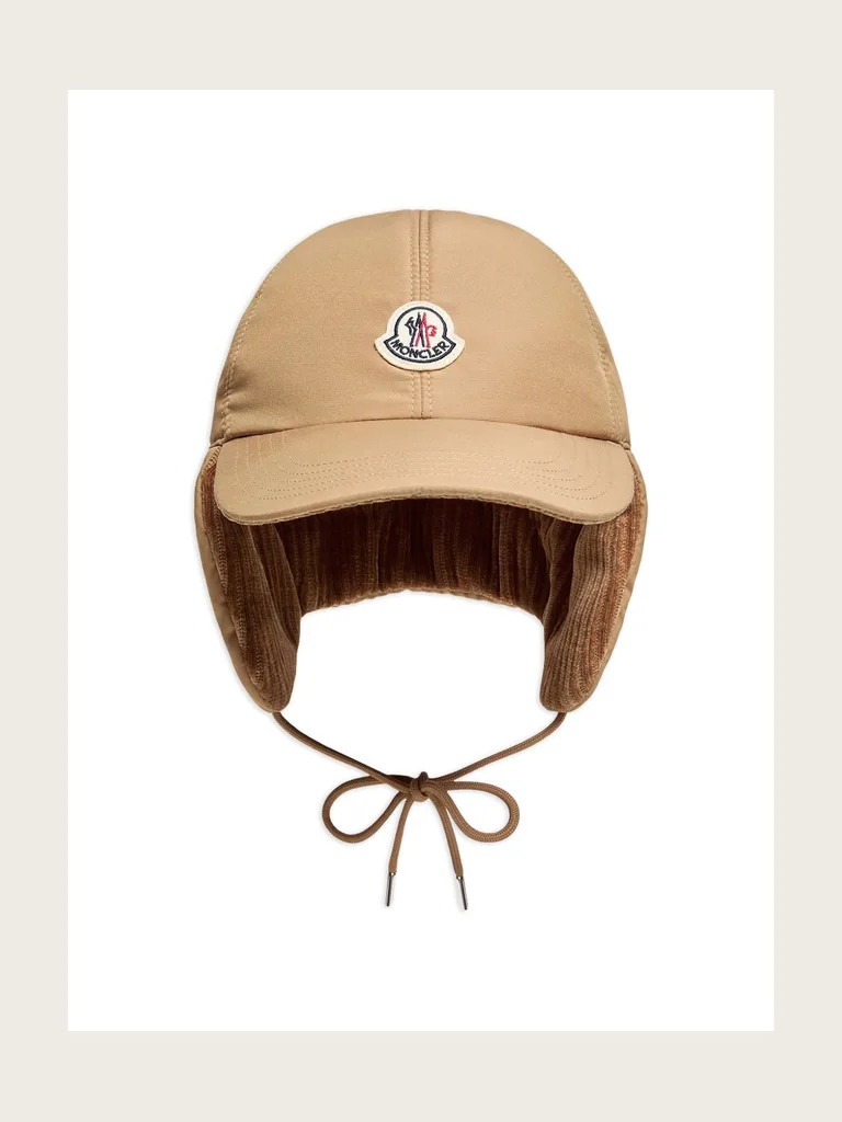 logo-patch ear-flap cap