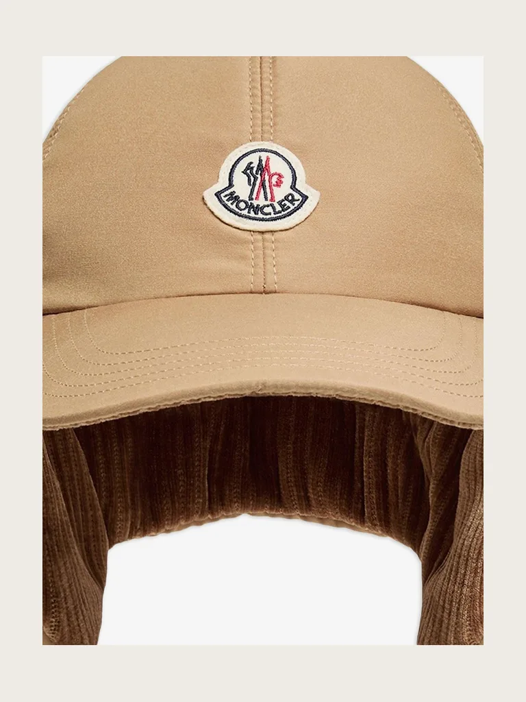 logo-patch ear-flap cap