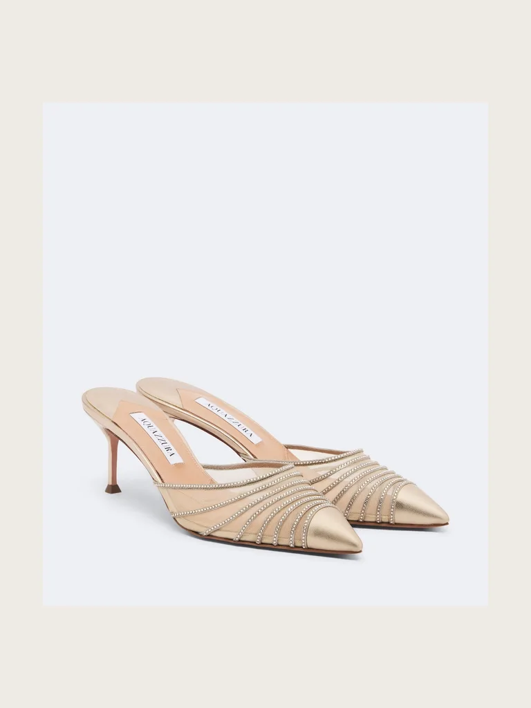 Dream Girl leather and mesh mules