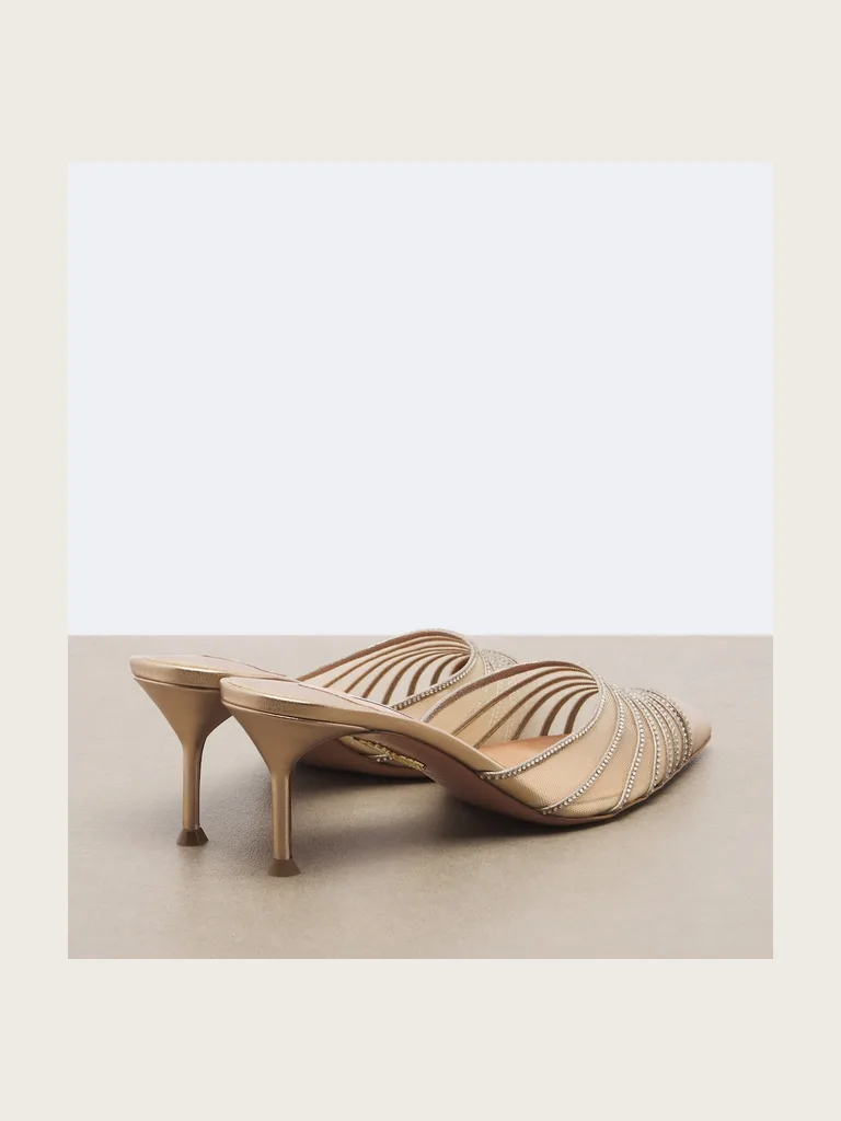 Dream Girl leather and mesh mules