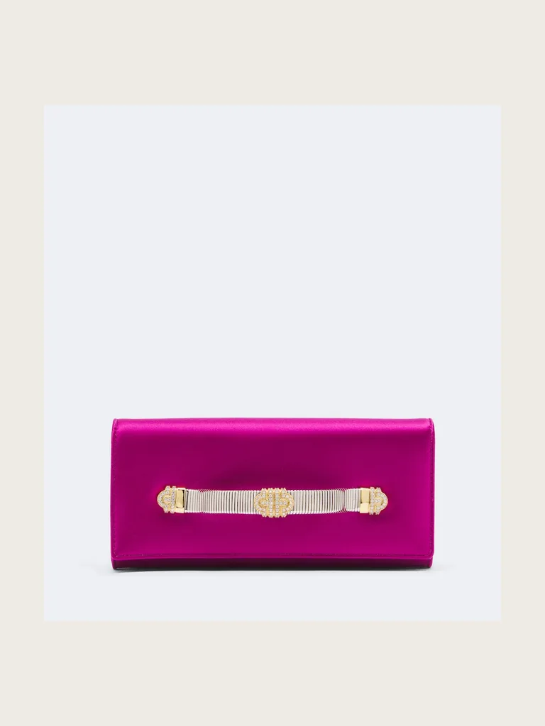 Bvlgari Tubogas embellished satin clutch