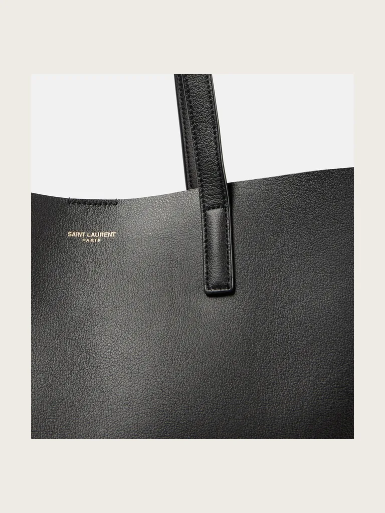 Shopping E/W leather tote bag